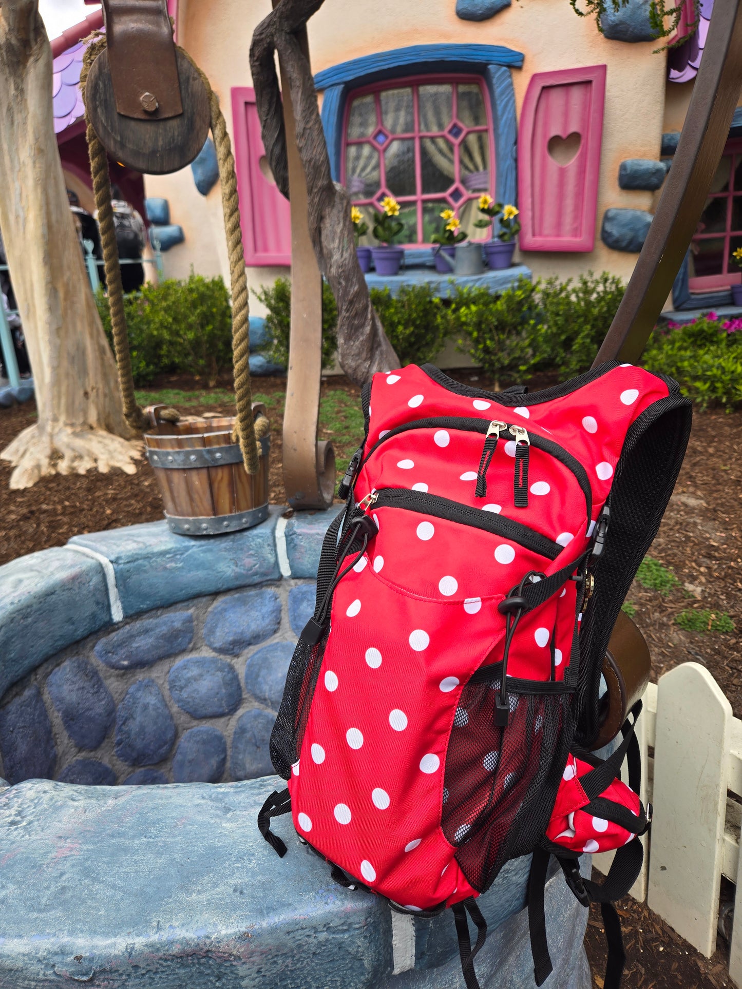 Red & White Dots Hydro Backpack