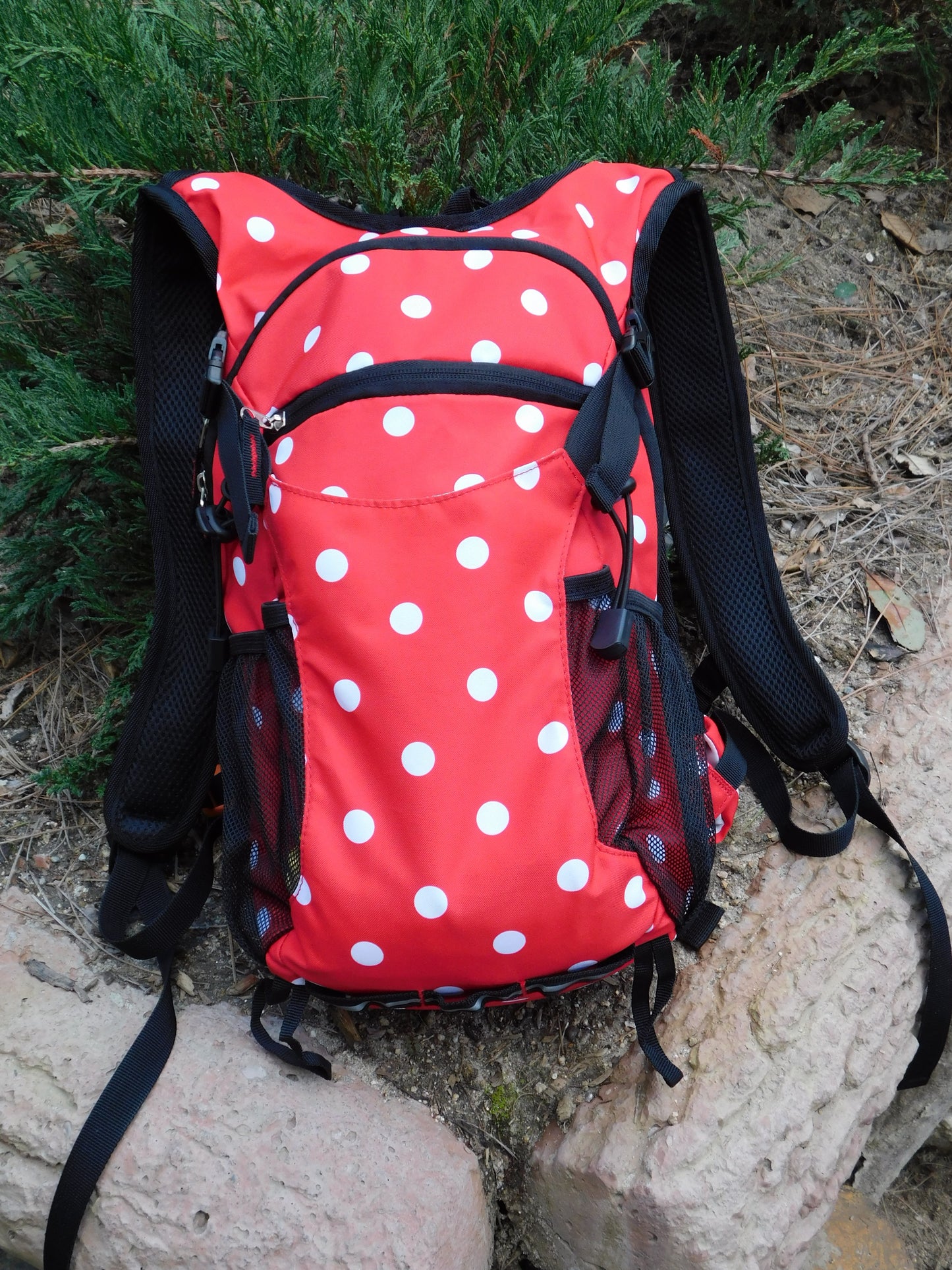 Red & White Dots Hydro Backpack